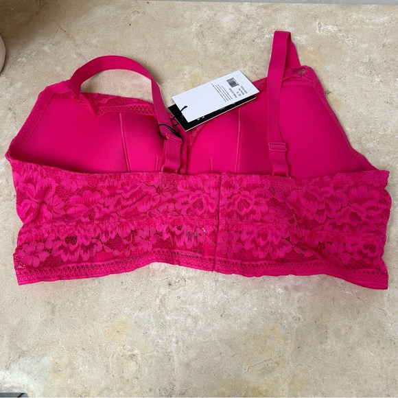 Knix Shocking pink no underwire lace bustier size XXL women’s bra NWT! - Picture 8 of 9